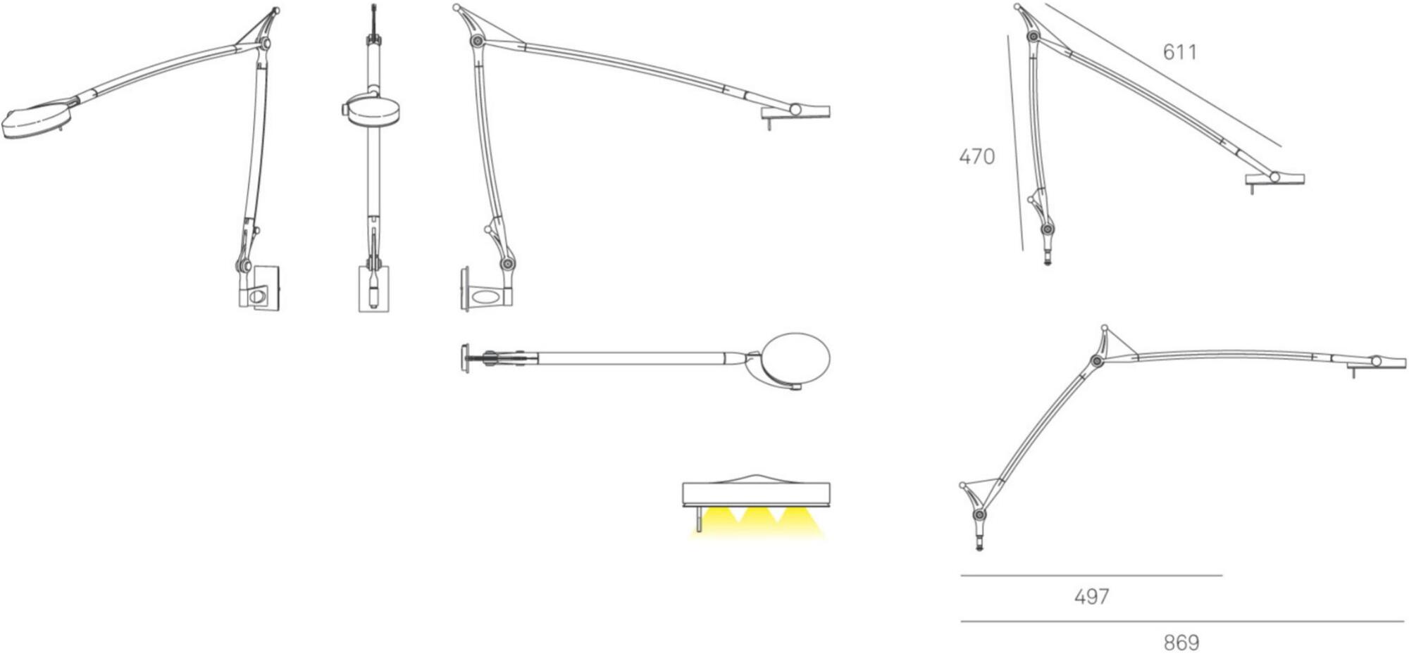 Milan Iluminacion Настольная светодиодная лампа с гибким кронштейном Perceval 6338 - Вид №2