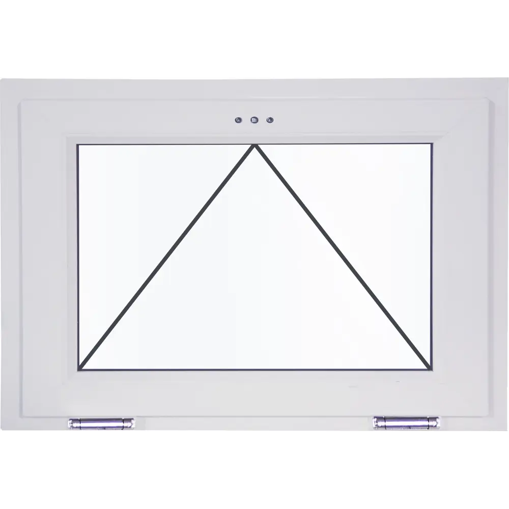 Окно пластиковое ПВХ Deceuninck одностворчатое 470x700 мм (ВхШ) фрамуга однокамерный стеклопакет белый/Темный дуб STLM-2170003