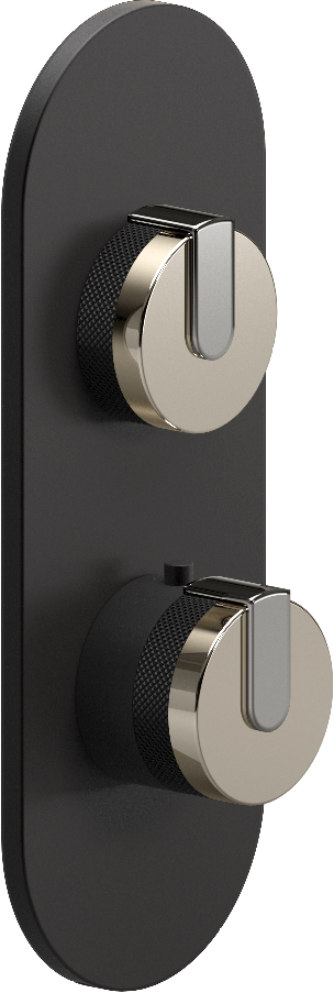 E-8026-R1PNE0-L1PC-MBK-T Планка M-Series с 2 ручками - Внешняя часть GRAFF MOD+