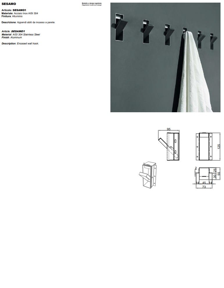 Встроенные настенные аксессуары для ванной комнаты Antoniolupi кунжут ARCH-00138172 - Вид №4