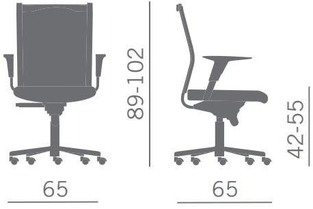 Kastel Офисный стул 5 спиц с подлокотниками Kosmo mesh sun-id-1400644 - Вид №2