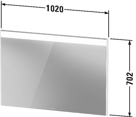 BR702305252 Зеркало с подсветкой Brioso #BR7023 1020 x 35 мм Европейский дуб, декор Duravit - Вид №1