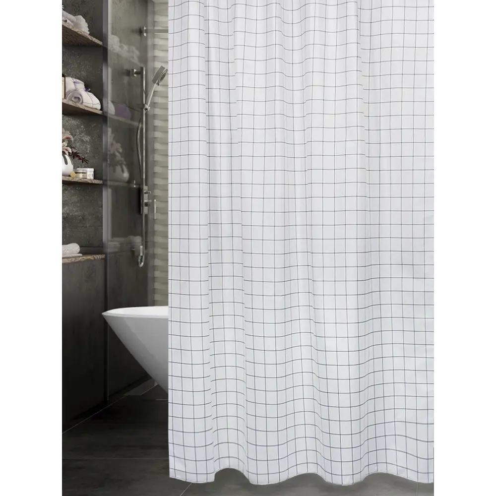 BATH PLUS Штора Cube для ванной 180×180 см - защита от брызг и приватность 82360088 Simple Cube STLM-0025377 - Вид №7