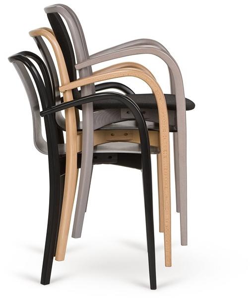 Paged Штабелируемый стул из бука с подлокотниками sun-id-1415253 - Вид №4