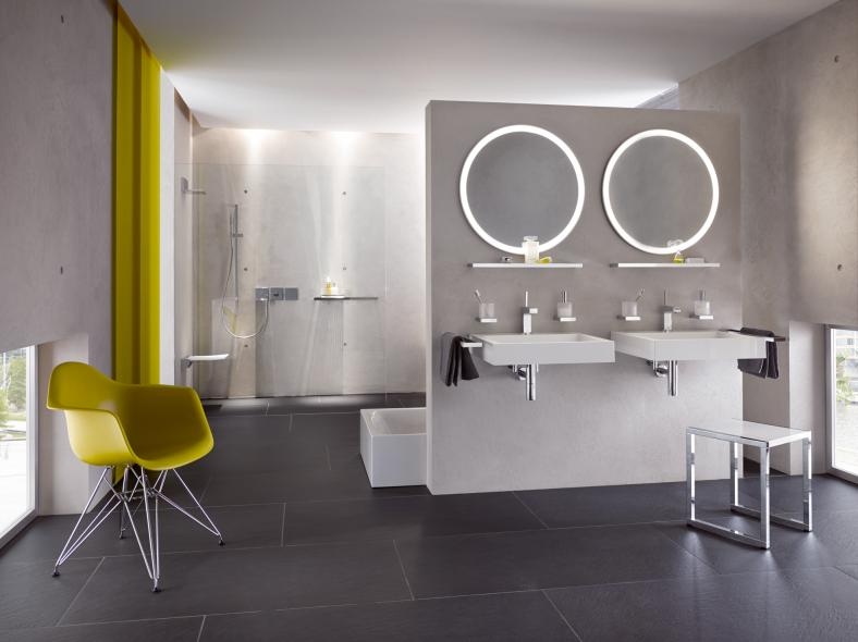 100.06.11045 Дозатор для мыла или дезинфицирующего средства с держателем HEWI USA Produkte  - Вид №7