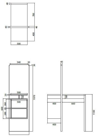 Zuri Design Высокий стол из фанеры  00100  - Вид №3