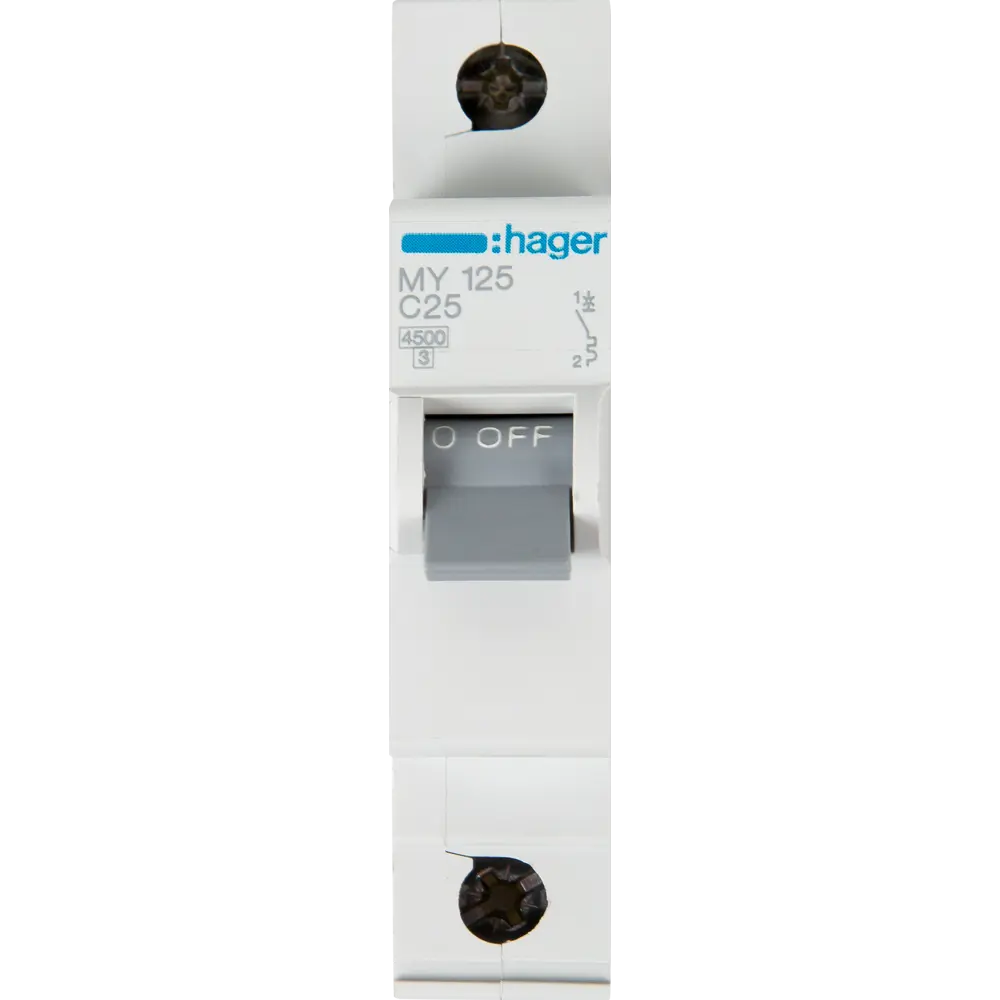 Автоматический выключатель Hager MY125 1P C25 А 4.5 кА STLM-2018119 - Вид №1