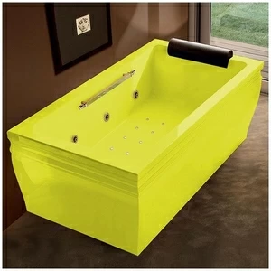 Ванна с гидро и аэроомассажем жёлтая с золотом Gruppo Treesse Blanque 1810 DXATCV161QZZ