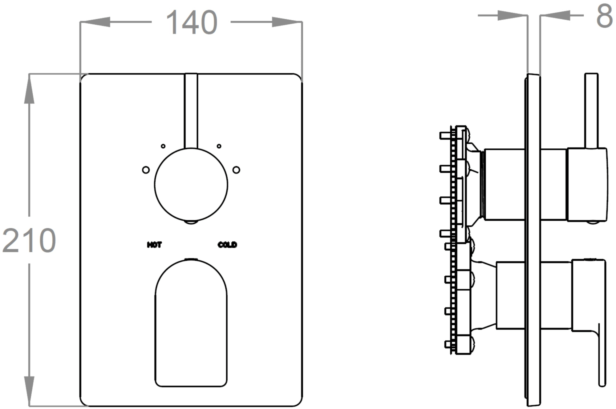 Fir Italia Смеситель для душа из латуни с переключателем и тарелкой Doda 67 6750188 - Вид №1