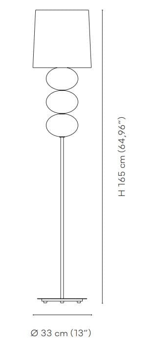 Напольная лампа из дутого стекла с тканевым абажуром VENINI Abat-Jour ARCH-00128622 - Вид №4