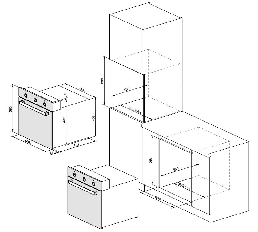 1234504 Электрический духовой шкаф Darina 1U8 BDE 112 707 Bg бежевый STDN-0008760 - Вид №8