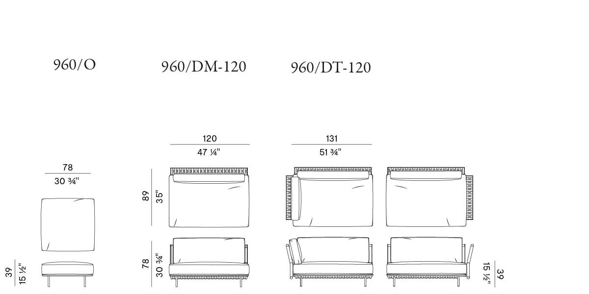 Угловой садовый диван из ткани Potocco Soul ARCH-00077792 - Вид №7