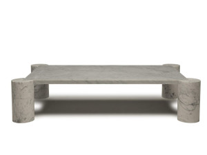 Низкий прямоугольный журнальный столик из каррарского мрамора