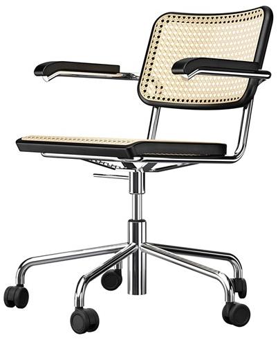 Thonet Плетеное вращающееся кресло на 5 спиц с колесами S 32 / s 64 sun-id-1458632 - Вид №1