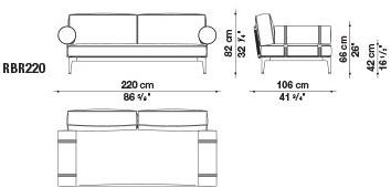 B&B Italia Outdoor Садовый диван из ткани с шезлонгом Ribes sun-id-1471587 - Вид №33