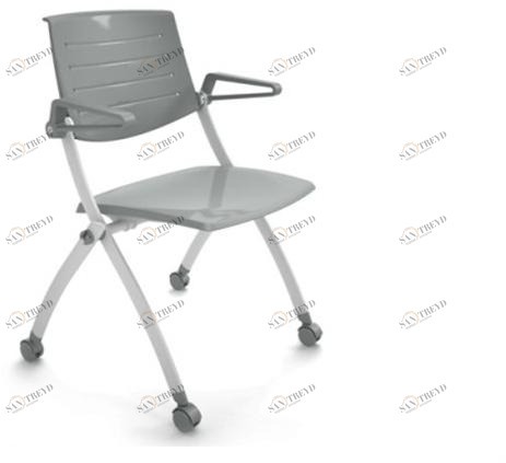 Ares Line Штабелируемый складной пластиковый стул на колесиках Zero9 family sun-id-1400077