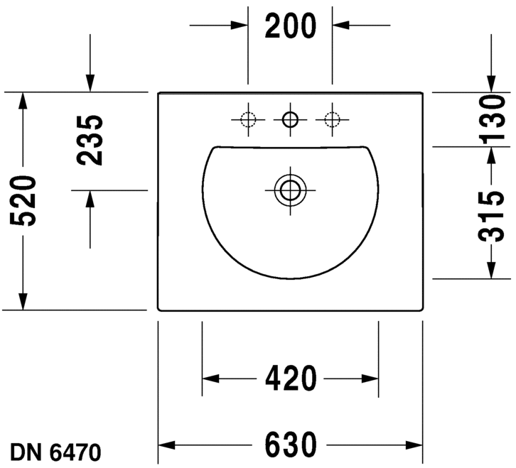 0499630000 Подвесная раковина настенная овальная Duravit Darling New - Вид №3