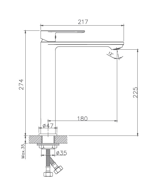 HB11590-7 Смеситель для раковины , черный Haiba  - Вид №2