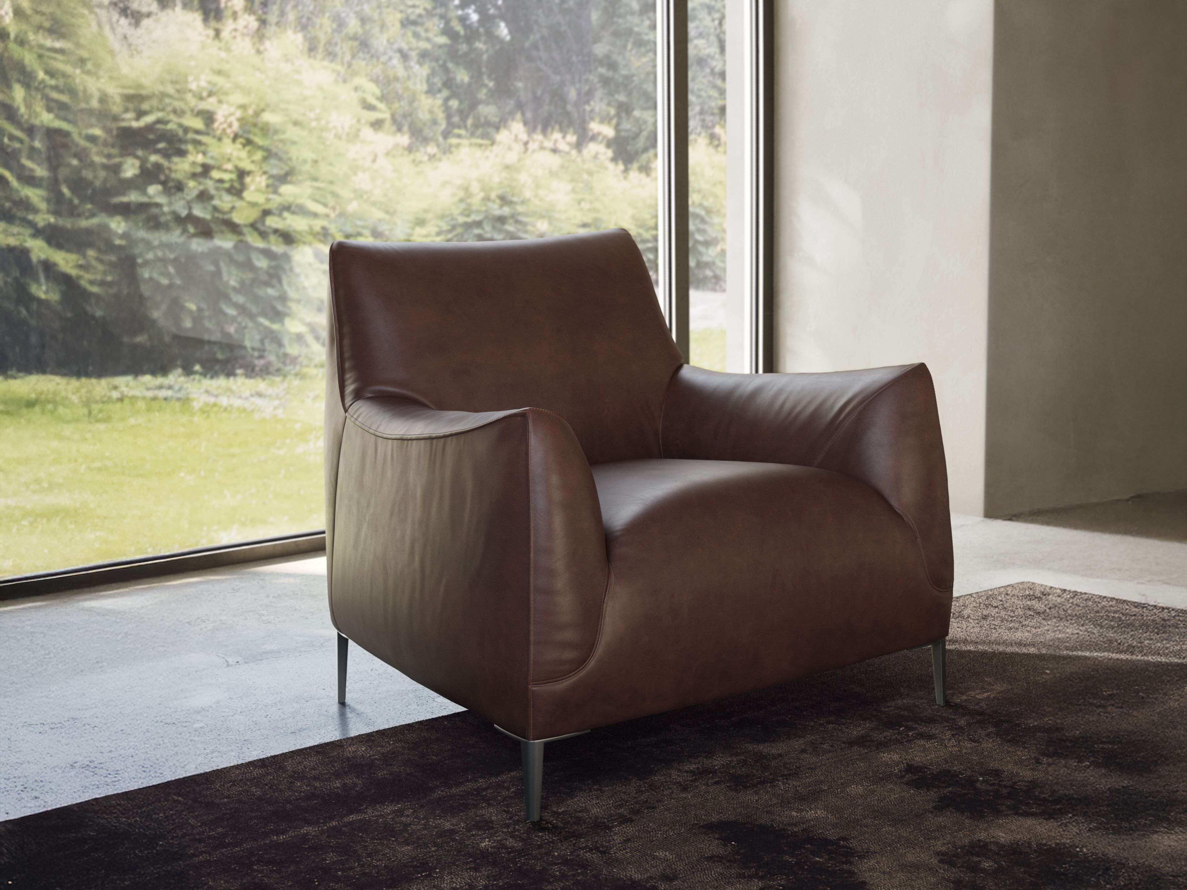 Кожаное кресло с подлокотниками Natuzzi Italia DOLLY ARCH-00047143 - Вид №5