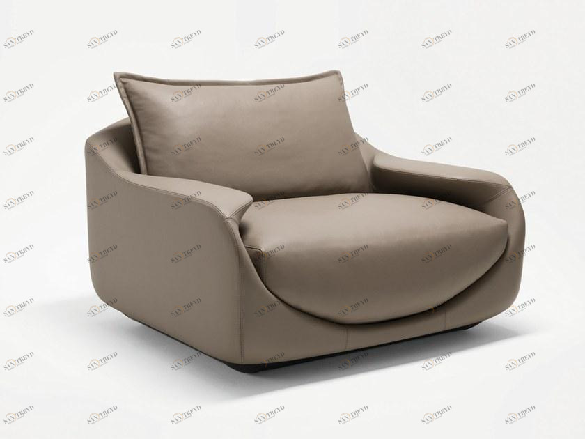 Giorgetti Кожаное кресло с подлокотниками Martini sun-id-1450565