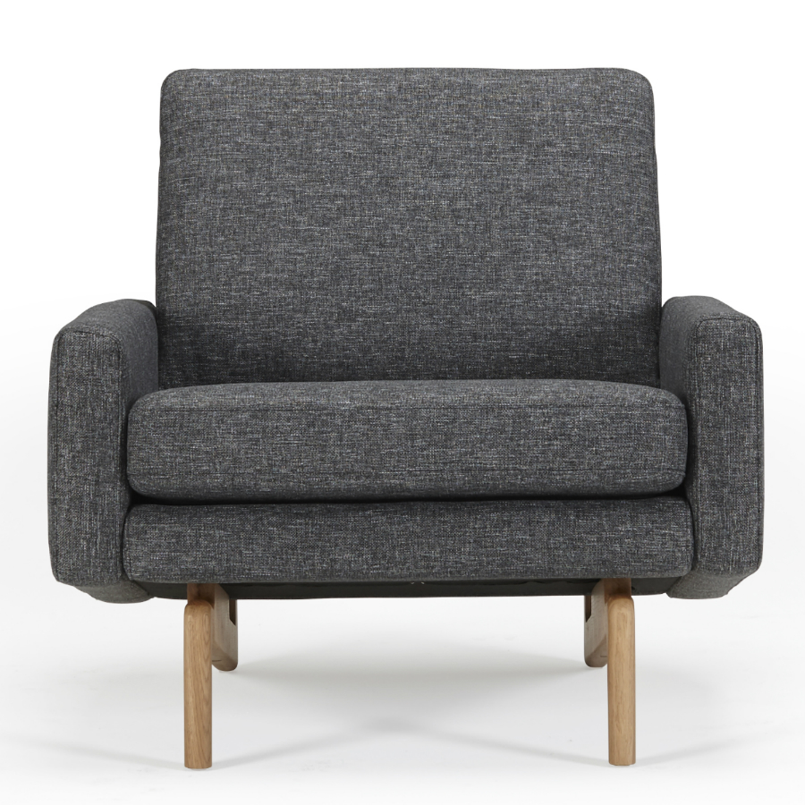 Кресло Egsmark, лакированный дуб, темно-серое Kragelund 20001202248 - Вид №1