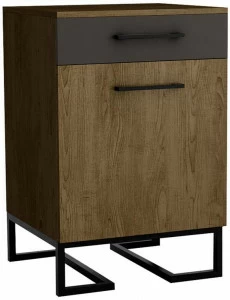 1780 Тумба для обуви с ящиком Loft Дуб табак/Графит R-HOME