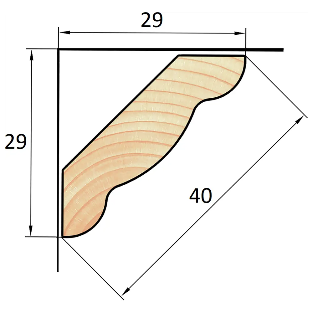 Галтель декоративная АРЕЛАН из массива сосны для элегантной отделки 81960912 STLM-0015484 - Вид №4