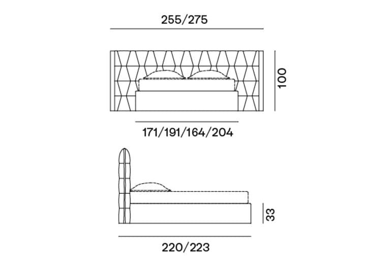 Двуспальная съемная мягкая кровать Gervasoni GEM ARCH-00060489 - Вид №5