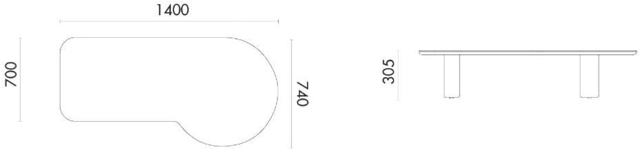 Grado Design Низкий стол в мдф  Peb-tb-ct  - Вид №12