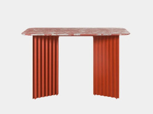 Прямоугольный стол из мрамора и стальной основы