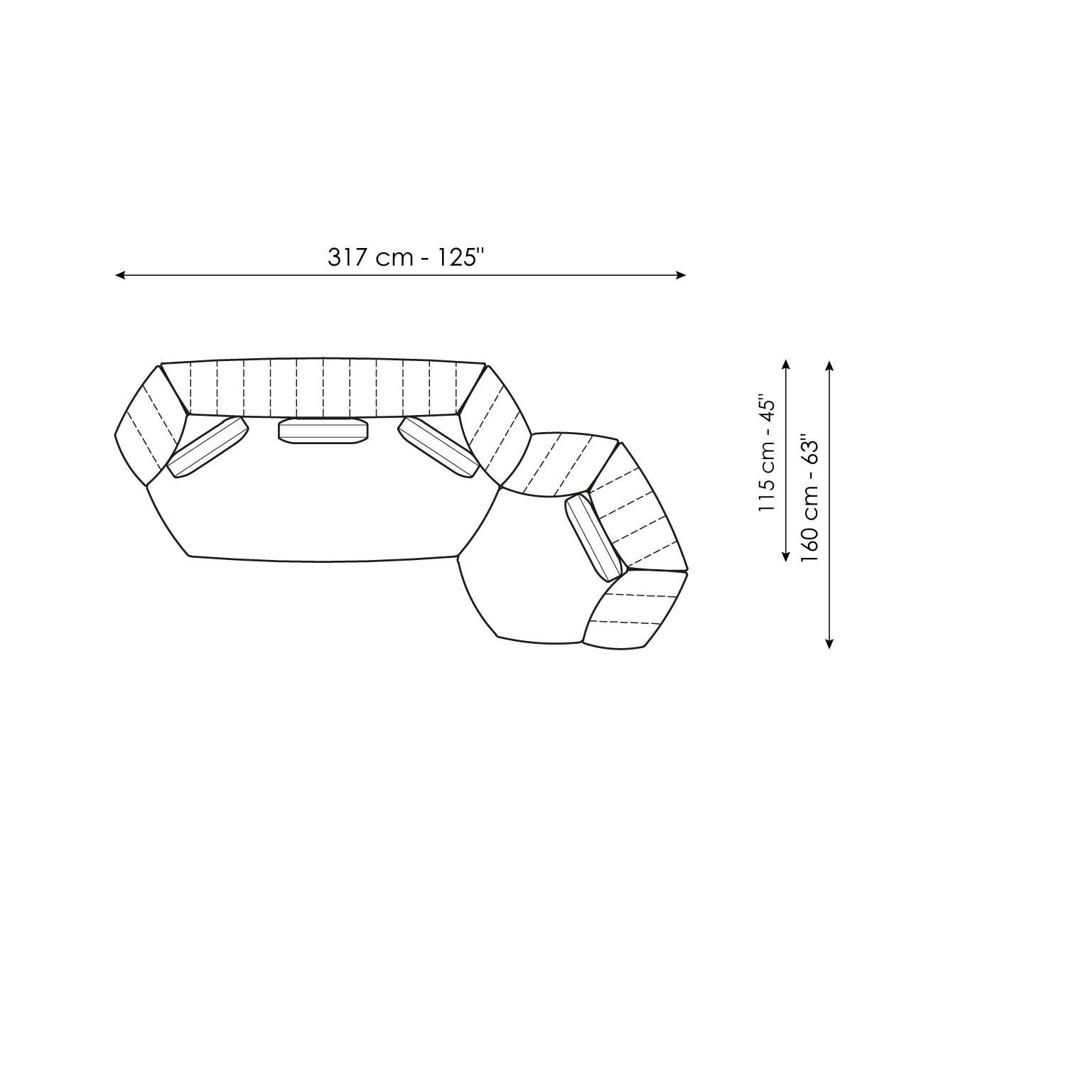 Ткань диван BONALDO PANORAMA NEW ARCH-00086500 - Вид №11