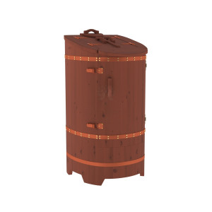 1675 Фитобочка со скосом "Стандарт" цвет спелая вишня, покрытие тиковым маслом, фурнитура 007 Alyarus