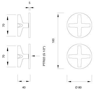 Ceadesign Душевая группа с термостатом Cross Crx 50 - Вид №1