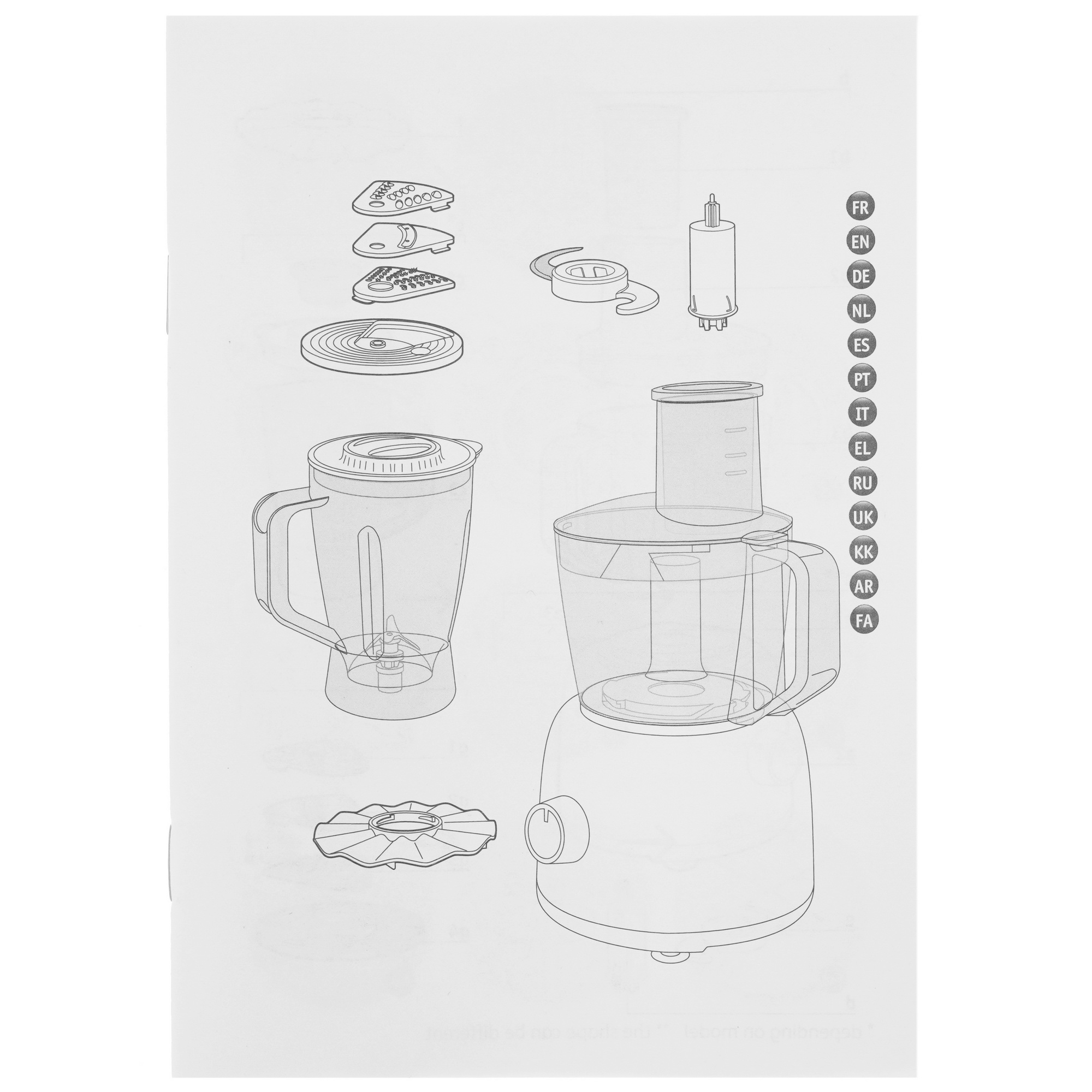 8142714 Кухонный комбайн Moulinex Easy Force FP244110 белый STDN-0132860 - Вид №8