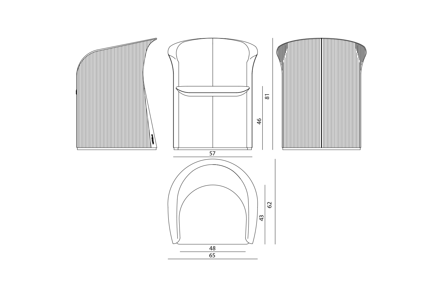 Carmen Padded Стул Visionnaire  - Вид №6