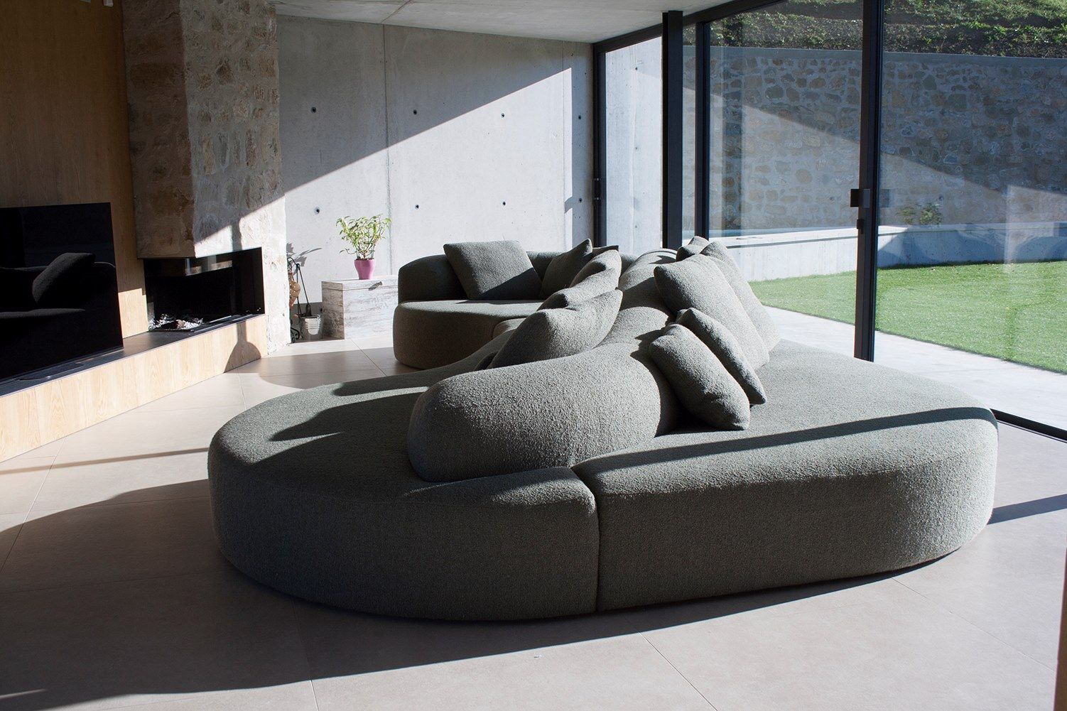 Двусторонняя изогнутая ткань диван CREARTE COLLECTIONS Lab Organic ARCH-00112827 - Вид №3