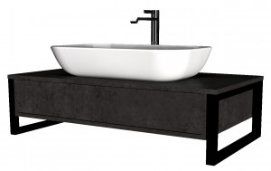 У85848 Тумба GRUNGE LOFT 80П 1в.я Бетон темно-серый 1 Marka GRUNGE LOFT