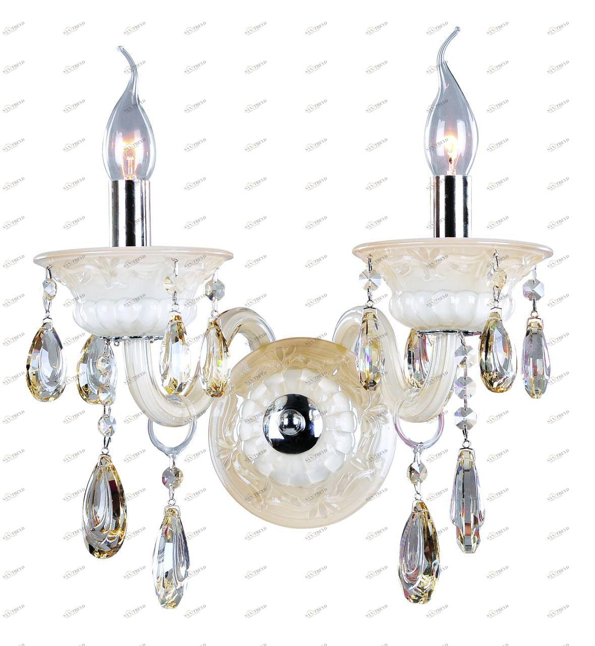 Бра ST Luce Principessa SL632.501.02 ST LUCE СВЕЧА 077036 Бежевый;прозрачный;серебро 
