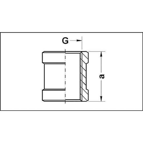 255112R SANHA 551 муфта, латунь 1/2 мм  - Вид №1