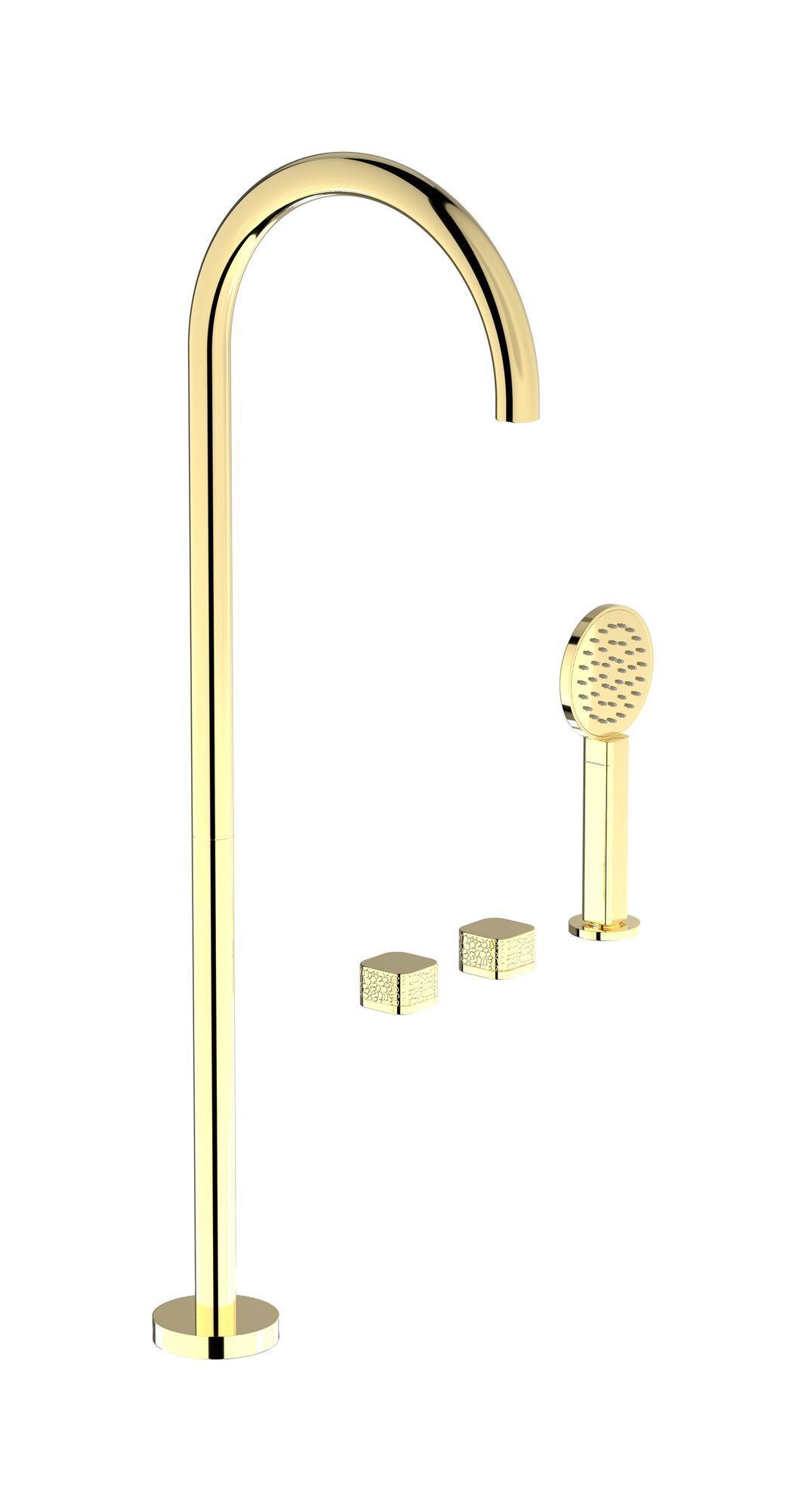 Смеситель для ванны с 4 отверстиями и ручным душем IB гелий ARCH-00026037 - Вид №12