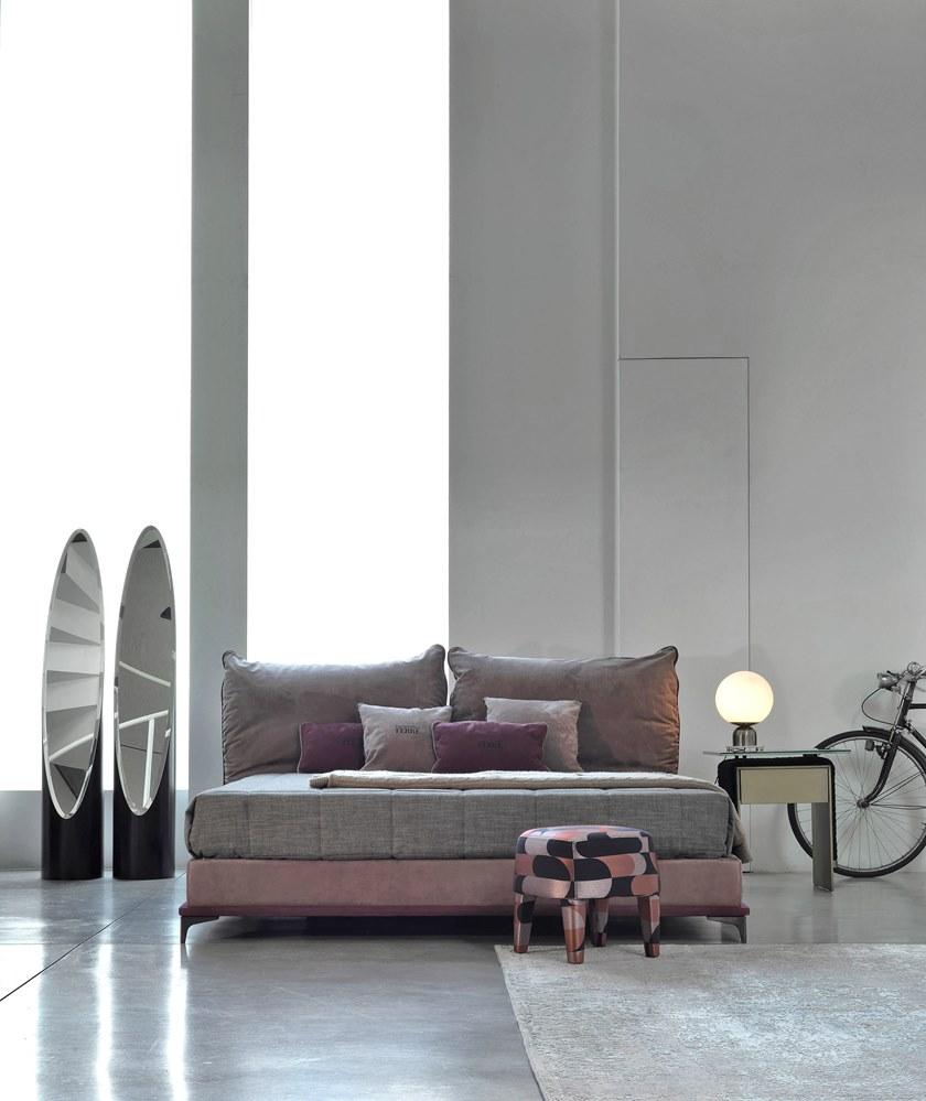 Gianfranco Ferré Home Кожаная кровать King size с мягким изголовьем Clapton sun-id-1363877 - Вид №3