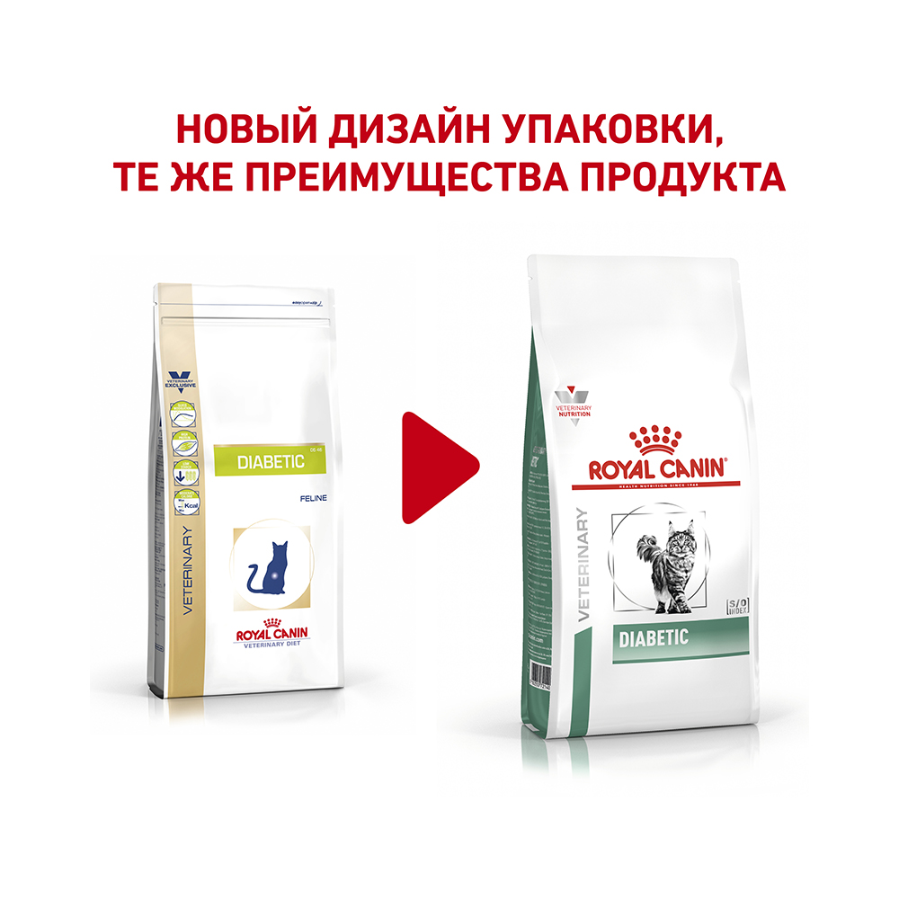 Т0023146 Корм для кошек Vet Diet Diabetic DS46 при сахарном диабете, птица сух. 1,5кг ROYAL CANIN  - Вид №1