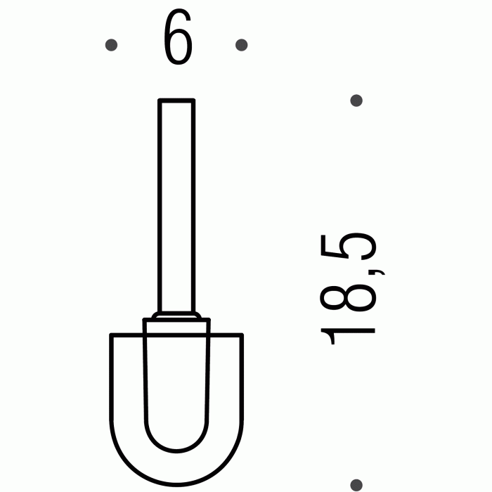 B0157 Ёршик (запасная часть без ручки) COLOMBO Colombo Design  - Вид №1