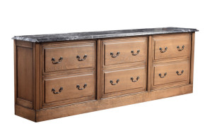 Сундук с мраморной столешницей с 6 ящиками ijlbrown