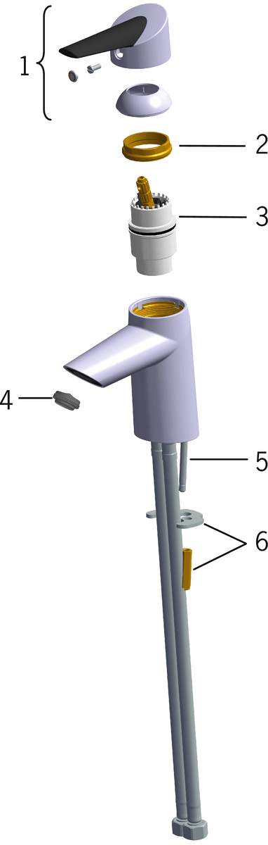 Oras 2710FG Смеситель для умывальника 2710FG Optima Хром  - Вид №6