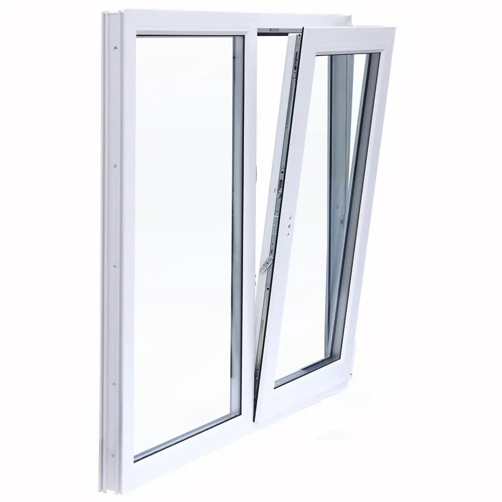 Окно пластиковое ПВХ VEKA двустворчатое 1270x1200 мм (ВxШ) однокамерный стеклопакет белый/темный дуб STLM-2038129 - Вид №3