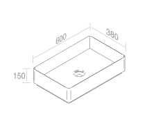 L620T0R0V0.100 Накладная раковина прямоугольная A. e T. Italia Fly Белый глянцевый AeT ITALIA - Вид №1