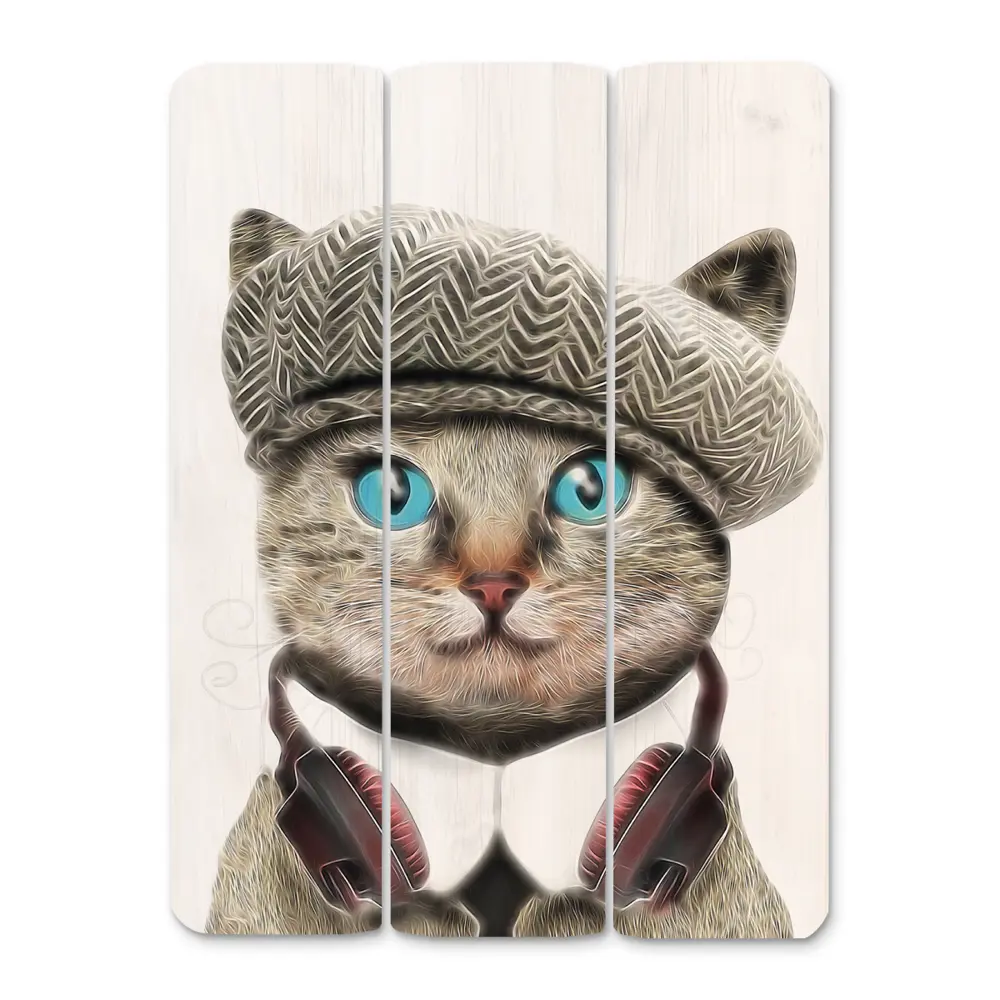 Картина на МДФ Кот в берете 30x40 см POSTERMARKET STLM-2161777