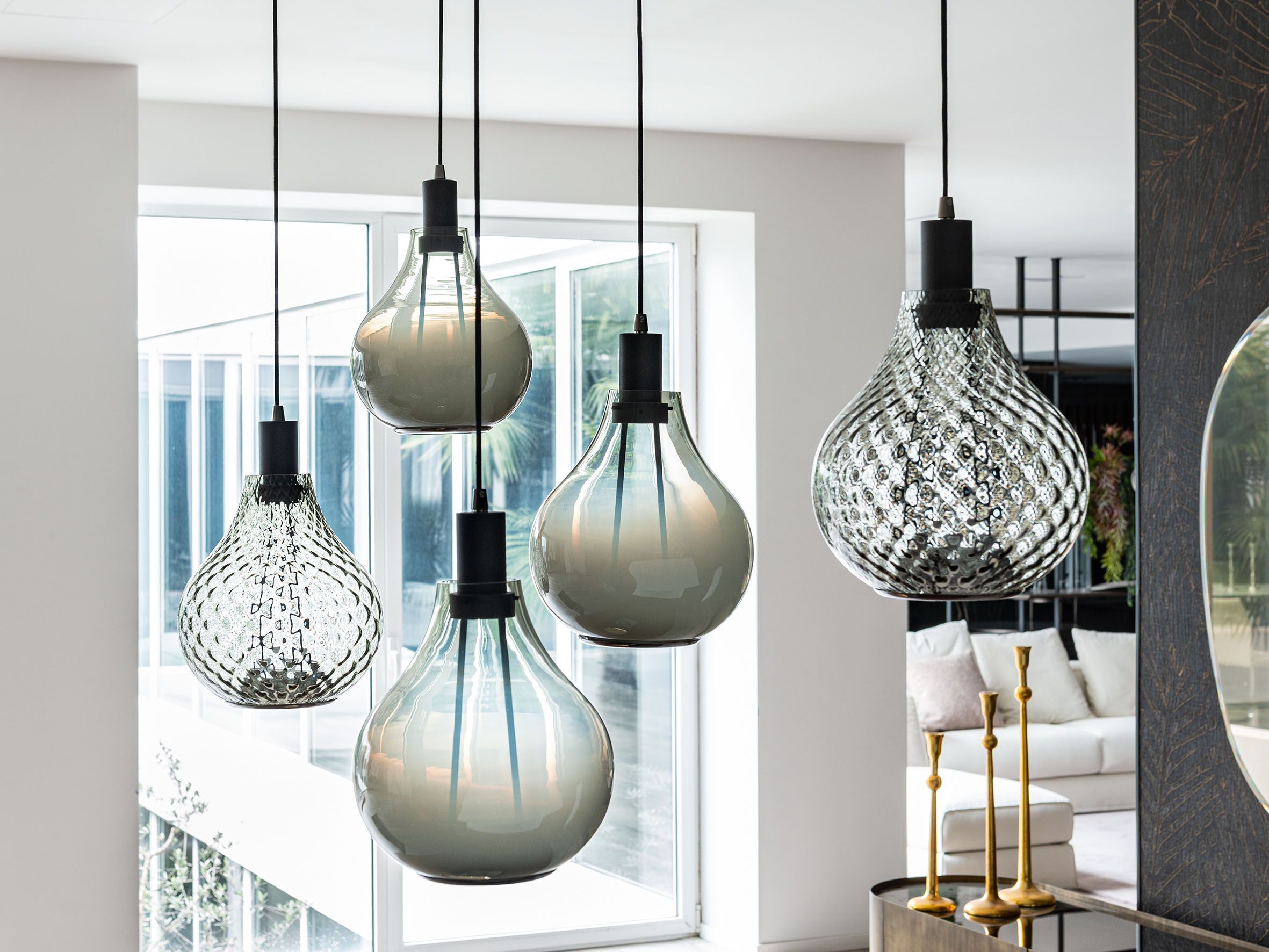 Стеклянный светодиодный подвесной светильник Cattelan italia ALADDIN ARCH-00135321