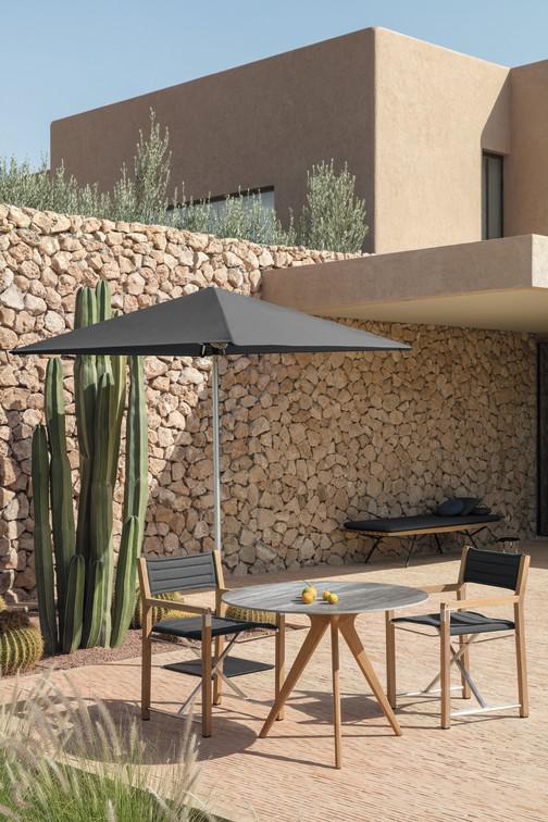 MNST1301 Зонтик teak центральный полюс teak 300x400 серо-коричневый Manutti Umbrellas  - Вид №3